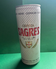 RARE VINTAGE CERVEJA SAGRES BEER CAN LISBONNE PORTUGAL .50L / 16.9oz