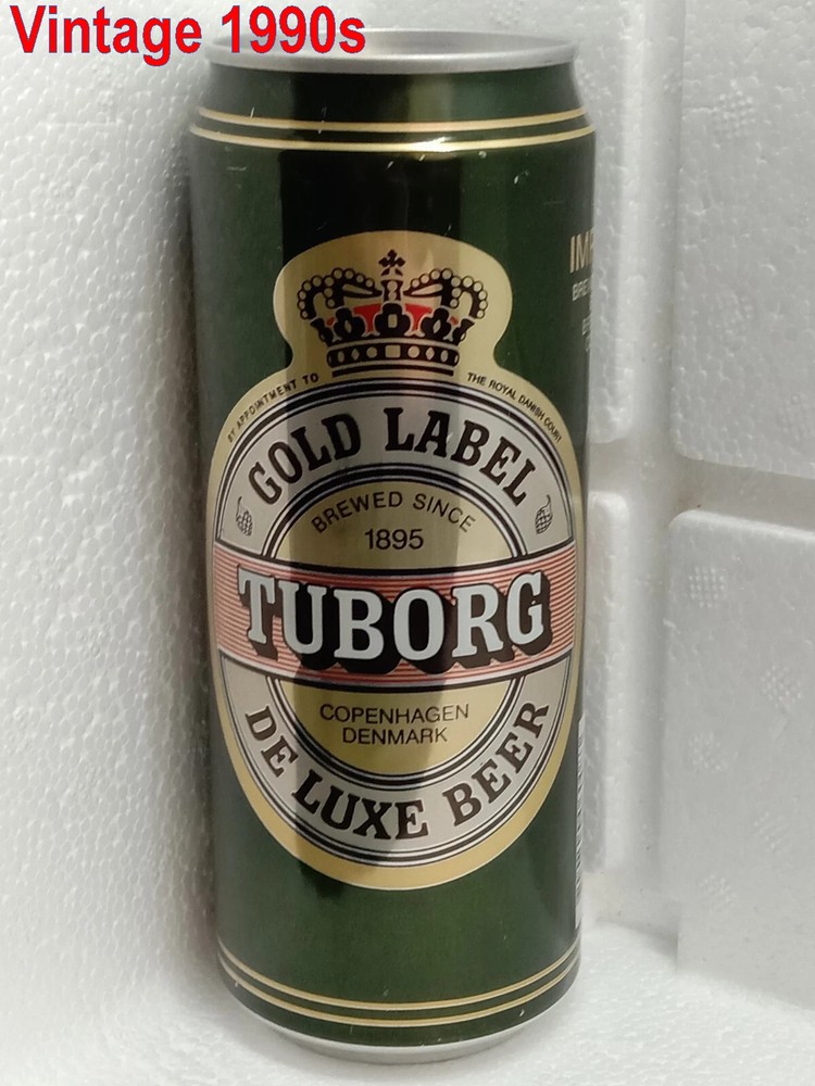 TUBORG Vintage Empty Beer Can 500ml Denmark 1994 Top Open Collectible