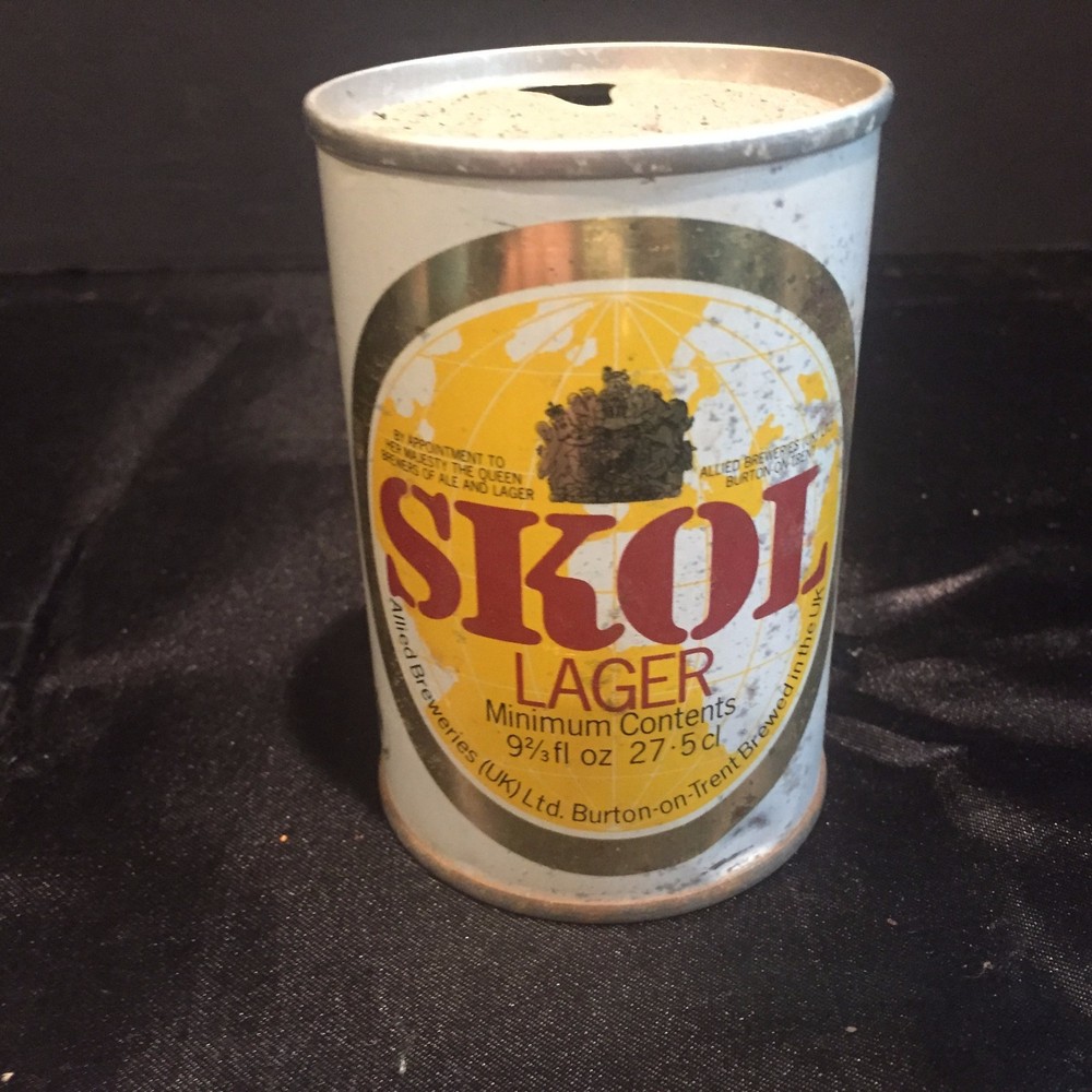 Vintage Skol Lager Pull Tab Beer Can c. 1970s