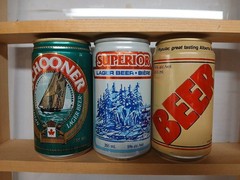 Canadian Beer Cans, Schooner, Superior, Generic Beer