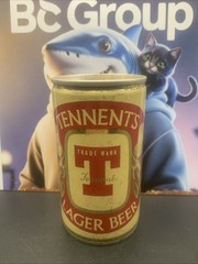 Vintage Beer Can Tennents Lager Beer Empty Steel Can Scotland