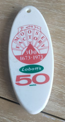 Vtg. LABATT BIERE 50 ALE 12 OZ PULL TAB EMPTY BEER CAN & KEYCHAIN BOTTLE OPENER