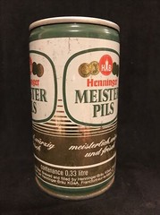 Vintage Henninger Meister Pils Beer Can Brewed in Germany WOW!!