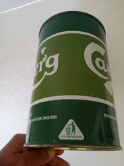 CARLSBERG PILSNER LAGER Beer Can 2.22L Liter Flat Top Steel Party Barrel ENGLAND