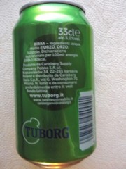 TUBORG GREEN from POLAND for ITALY 2024 empty beer can 330ml top opened