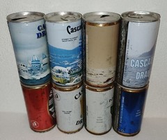 EMPTY Nice set 8 Australian beer cans from Cascade Draught SSteel 370ml