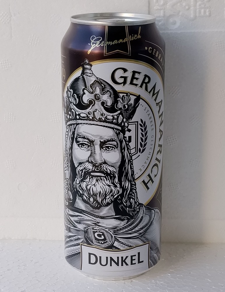 GERMANARICH Dunkel Empty Beer Can Obolon 500ml Ukraine 2025 Bottom Open