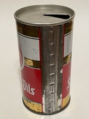 Schloss Pils empty beer can, straight steel, Germany, OI on lid