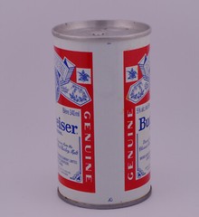 Budweiser, Labatt Brewing Co., Canada, Empty 341mL Flat Top Push Tab Beer Can