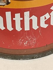 Schultheiss Malz Vollbier empty beer can, straight steel, Germany, OI on lid