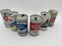 Collectible Beer Can Bundle – Vintage Mixed Brand Six Pack #10 – 1970’s-1980’s