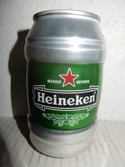 HEINEKEN Barrel shaped Beer Can from HOLLAND for FRANCE (330 ml) Empty Beercan !