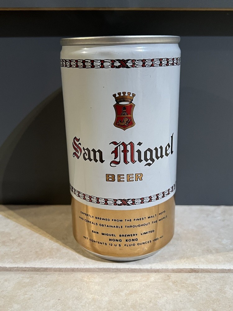 Vintage San Miguel Beer 355ML Empty Collectable Beer Can Made In Hong Kong