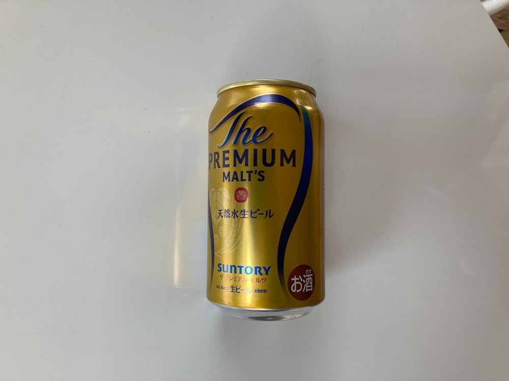 Empty beer Can Suntory Premium Malt’s New design Japanese brewery from JP
