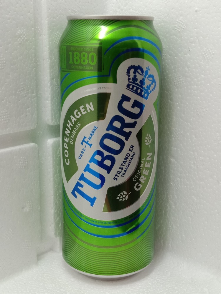 Empty Beer Can TUBORG GREEN 500 ml. Ukraine 2017 Top Open!