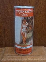 Tennent’s Sweet Stout ANN AT THE POOL 15 1/2 Ounce Beer Can