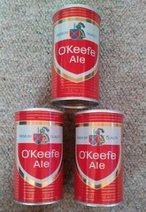 3 VINTAGE O’Keefe ALE EMPTY BEER Cans – Straight Steel VINTAGE Canada