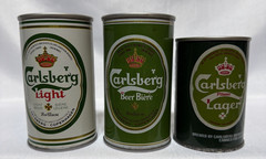 Lot Of 3 Carlsberg Beer Cans Carlsberg Light, Lager, Beer Biere