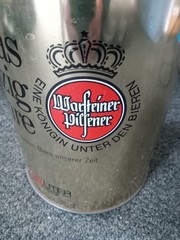 Warsteiner Pilsner 3.8L Liter Gallon Beer Can Steel Party Barrel GERMANY 1970s