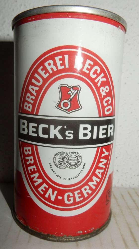 BECK’S BIER Straight Steel Beer Can from SOUTH AFRICA (340ml) Empty !! 01