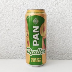 Empty 2025 PAN Peach & Ginger Radler Beer can 500 ml/16.9 fl oz BOTTOM (Croatia)