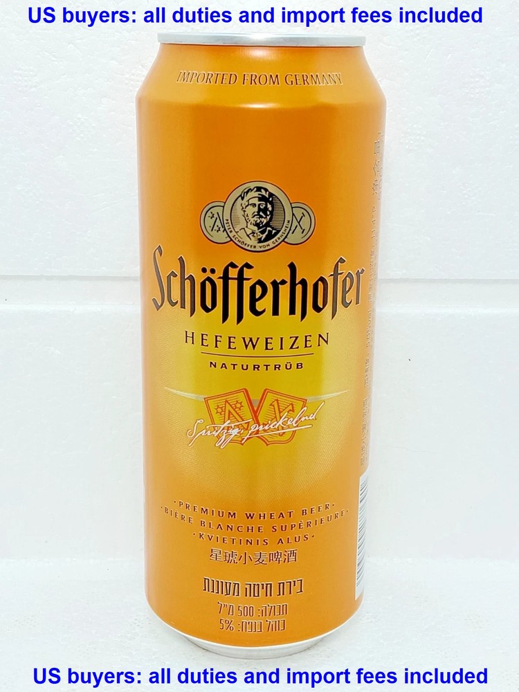 Empty Schofferhofer Hefeweiz Beer Can 500 ml Germany 2025 Bottom Open