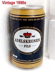 ADELSKRONEN Vintage Empty Beer Can 330ml Germany 1994 Top Open Collectible