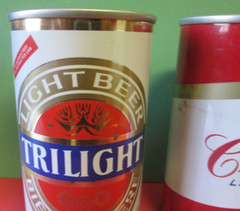 2 VINTAGE CARLING O’KEEFE LTD TORONTO STEEL BEER CAN IMPORTED CINCI TRILIGHT
