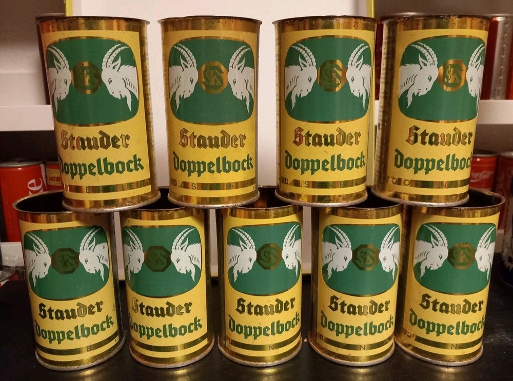 Nice Beer Can From Germany. Stauder Doppelbock. 9 Empty Cans.