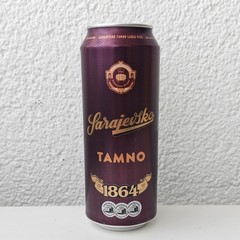 Empty 2024 Edition Sarajevsko Dark Beer can; 500 ml/16.9 fl oz; BOTTOM (Bosnia)