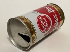 Schloss Pils empty beer can, straight steel, Germany, OI on lid