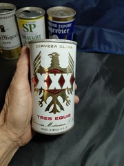 Vintage 1970s Tres Equis Beer Can Empty Can