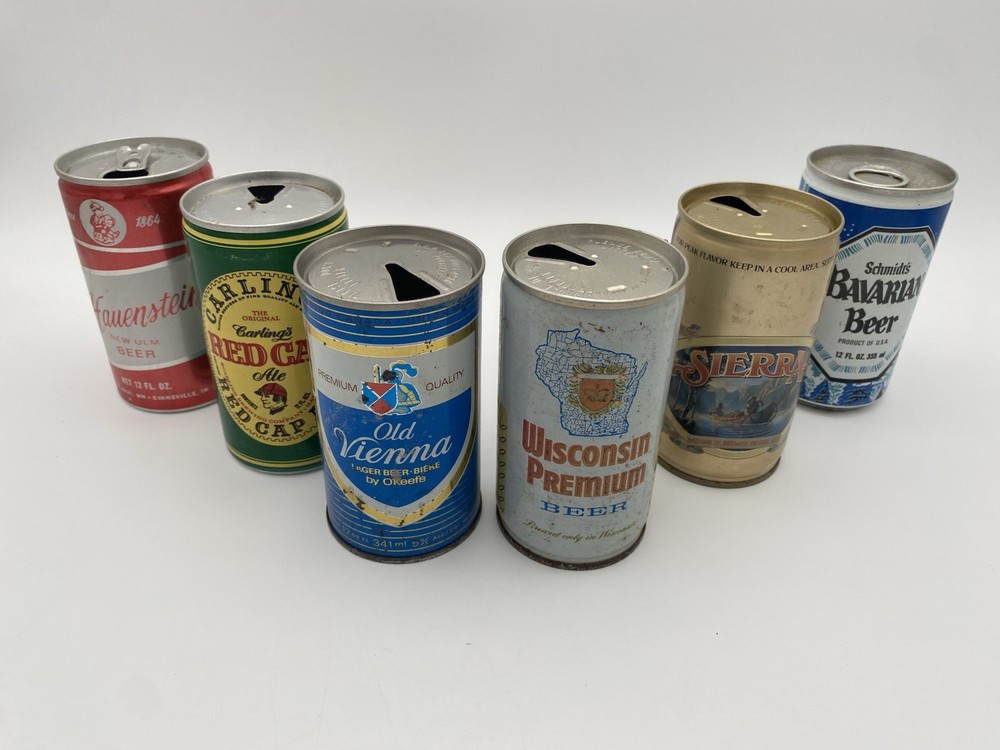 Collectible Beer Can Bundle – Vintage Mixed Brand Six Pack #8 – 1970’s-1980’s