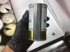 vintage beer can: SAN MIGUEL Beer – – STEEL wide seam – pull tab