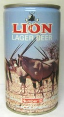 LION LAGER BEER #10 GEMSBUCK South African Wild Life Series 340ml cs CAN Ohlsson