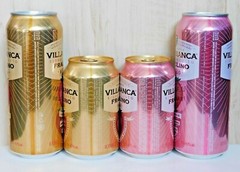 Empty Cider Cans VILLA BIANCA Obolon 500 & 330 Ukraine 2021 Bottom open – 4 pcs