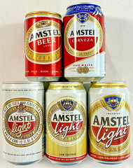 Amstel choice of various empty beer/lager Dutch Holland empty steel/alum BotOpen
