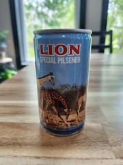 LION SPECIAL PILSENER #6 GIRAFFE 340ML INTERNATIONAL EMPTY BEER CAN SOUTH AFRICA