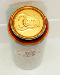 Mecklenburger Weissbier Empty Beer Can 500ml Germany 2025 Bottom Open