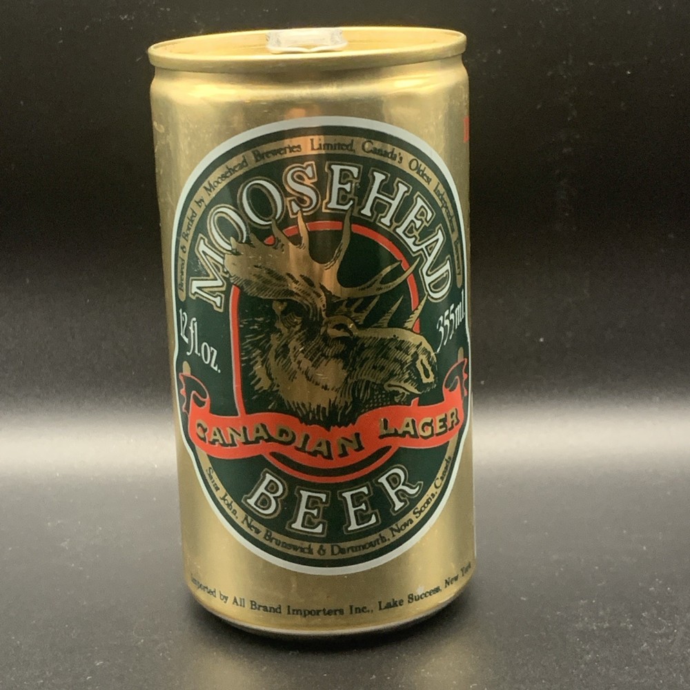 Vintage Beer Can Moosehead Canadian Lager Imported Beer Empty Aluminum