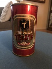 Vintage Tecate Cerveza Steel Can. Cerveceria Cuautemoc, S.A. Monterey Mexico