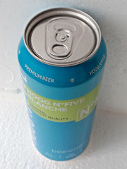 Empty Beer Сan HOOG N FIVE Obolon 500ml. Ukraine Export 2025 Bottom open Collect