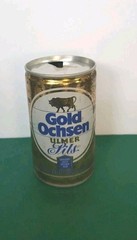 Vntg. Gold Ochsen Ulmer Pils Beer Can GERMANY Empty Steel Can