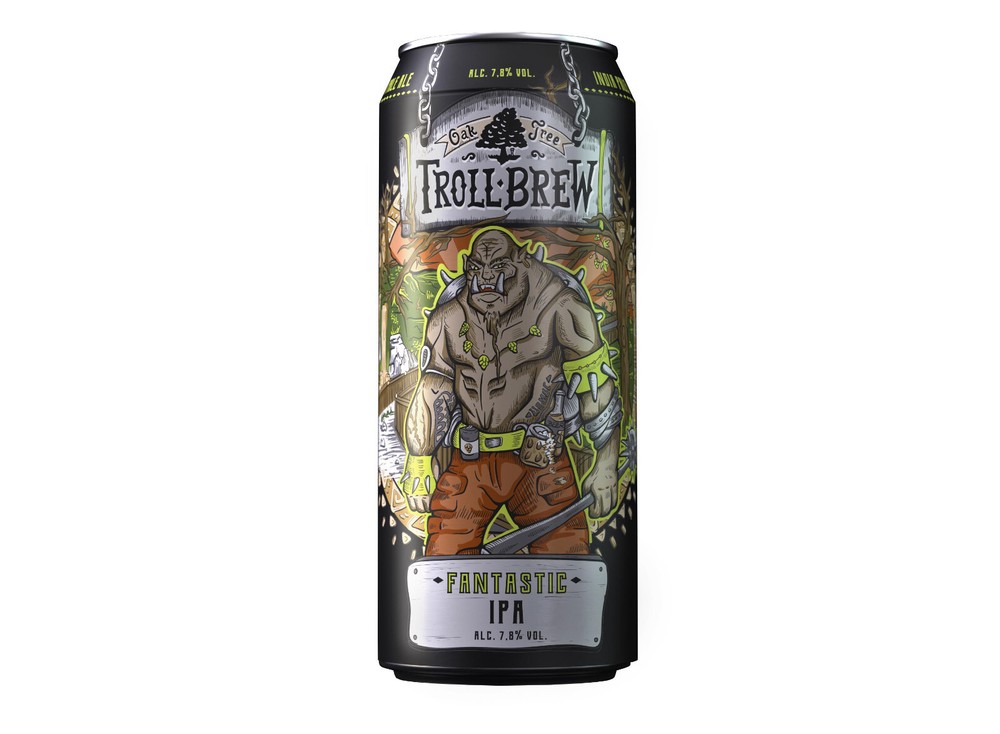 TROLL BREW Empty Collectible Beer Can Fantastic IPA 500ml