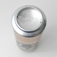 Empty Franziskaner Weissbier Beer can; 500 ml – BOTTOM opened (Germany)