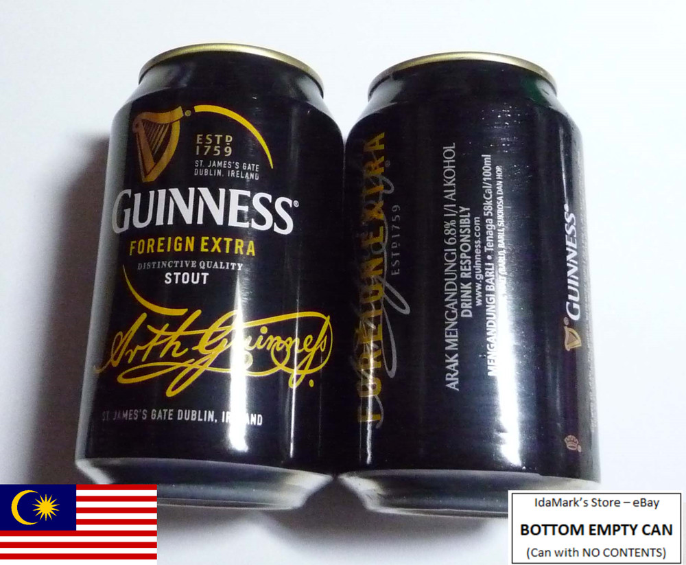 EMPTY – GUINNESS STOUT BEER can MALAYSIA Gold SIGNATURE 330ml Collect 2013 MY