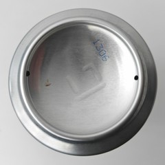 Empty Črni Beer can; 500 ml/16.9 fl oz – BOTTOM opened (LD Brewery, Croatia)