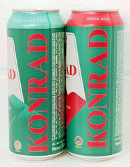 Konrad Empty Beer Cans 500ml Czech Republic 2025-2026 Bottom Open Set of 2 pcs.