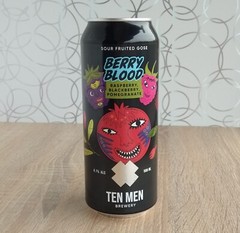 Empty Beer Can BERRY BLOOD Limited TEN MEN 500 ml. Ukraine 2023 Bottom Open!
