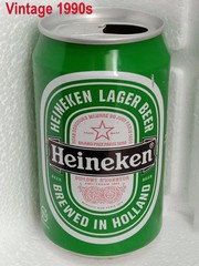 HEINEKEN Empty Beer Can 330ml Netherlands 1990s Top Open Vintage Collectible